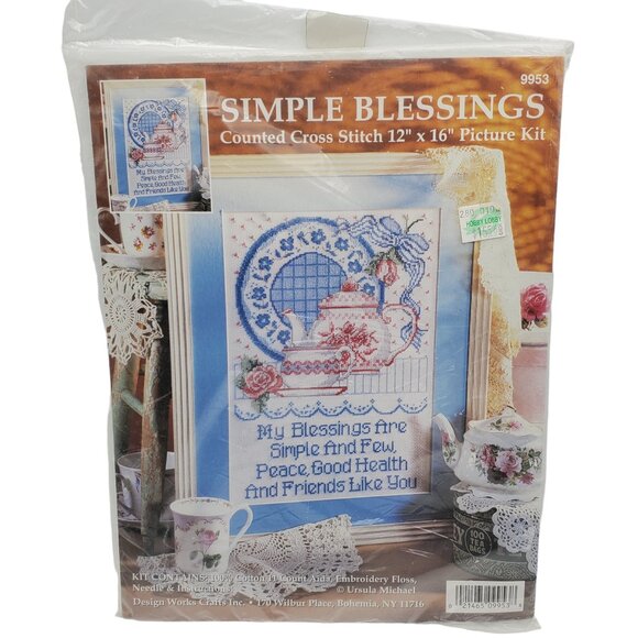 Simple Blessings Design Works Counted Cross Stitch Kit #9953 Craft 12" x 16" - Picture 1 of 5